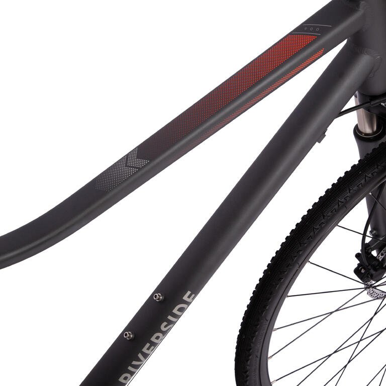 Hybrid bike riverside 900 grey orange 10 speed hydraulic disc brake